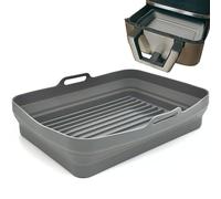 Molde Silicona Rectangular Compatible con Cecofry Dual 9000, 29,5×22,5 cm | Compatible con Cecofry Advance 9000 Window. Recipiente Air Fryer - bandeja de silicona plegable para freidora de aire 9 L.