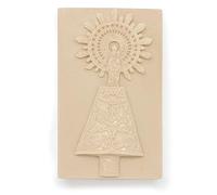Molde Souvenir DIY Zaragoza | Crea Jabones con Relieve de la Virgen del Pilar | Ideal para Jabón Base de 100g | Antiadherente y Versátil | Escayola, Resina, Cemento, Cera | 4.5 x 8 x 2 cm
