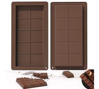 Molde Tableta Chocolate, 2 piezas Molde de chocolate, Silicona Moldes de Chocolate, Molde Chocolate Silicona Antiadherente, Moldes Para Barritas, Para Dulces de Praliné de Chocolate