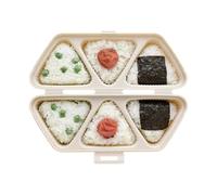 Molde triangular para sushi: molde para bolas de arroz 6 en 1, herramienta de prensa Onigiri, máquina para hacer sushi antiadherente, moldes para arroz | Diseño de seis cavidades, fácil liberaci