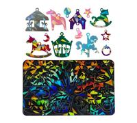 Molde único de carrusel para pendientes, llavero, chispeante, de resina, carrusel, moldes de silicona suaves y cómodos