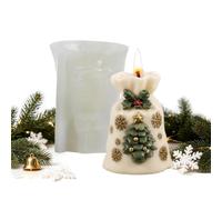 Molde Vela Árbol de Navidad Antiadherente de Liberación Fácil Reutilizable | Moldes de Vela de Silicona para Resina Jabón Regalos para Decoracion del Hogar Principiantes
