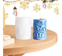 Molde Vela Cilindro - Silicona 7.1x9.6cm | Molde De Pilar Hecho A Mano Para Hacer Velas | Moldes De Velas De Silicona Con Forma De Pilar 3D Para Velaxs Artesanales DIY Xpara Hacer Vacaciones Y Uso Dom