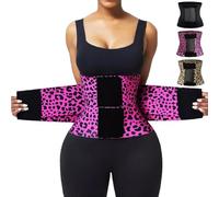 Moldeador de Barriga de Triple Envoltura, Entrenador Abdominal Ajustable para la pérdida de Peso, Fajas Deportivas de Banda de Vientre para Entrenamiento de Fitness (3XL,Rosa)