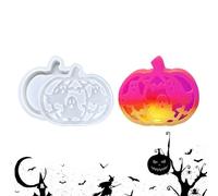 Moldeador de Halloween, moldes de silicona para lámpara de calabaza de Acción de Gracias, suministros de resina para manualidades, yeso, epoxi, soporte para velas, centros de mesa, color