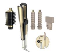 Moldeador Multifunción Shark Glam Straight & Waves 1500W Cerámica Airflow 3 Temperaturas 4 Accesorios Oro Blanco