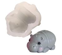 moldeDe Hipopótamo De Silicona-moldeArtesanal De Azúcar Y Chocolate 3D, moldePara Hornear Pasteles, Herramienta Para Postres De Magdalenas Y Galletas, Accesorio Flexible | Decoración Divertida Mult