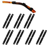 MOLDERP Almohadillas para los oídos para gafas, de silicona suave, agarre para las orejas, almohadillas antideslizantes para gafas, gancho para las orejas, cómodo deporte, 7 pares (todos, negro-2)