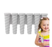Moldes caseros de silicona con 6 agujeros para niños, fáciles de liberar, hechos a mano, para hacer polos de hielo, para mermelada, pudín, yogur, zumo de frutas