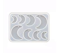 Moldes colgantes para llavero con agujeros, herramienta para hacer a mano, llavero de decoración de silicona para aretes, moldes colgantes de silicona para resina epoxi