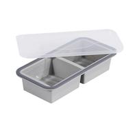 Moldes Congelador Silicona - 14,5 x 29,5 x 6 cm Bandeja Desmoldar Fácil | Tapa Transparente Bandeja Congelación Sopa Molde & Alimentos Para Sopas, Cócteles, Whisky, Preparación de Comidas