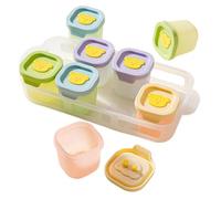 Moldes congeladores | 8 piezas herméticas resistentes al microondas con almacenaje,Bandejas De Silicona Para Congelar Alimentos | Para Puré Leche Materna Fruta Postre Cocina Hogar Apartamento