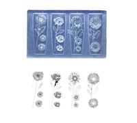 Moldes de accesorios de arte pequeños con diseño de flores, moldes de decoración de uñas para diseños delicados de manicura, molde de silicona para arte de uñas