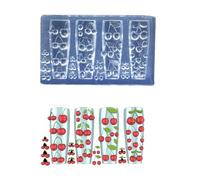 Moldes de accesorios de arte pequeños con diseño de flores, moldes de decoración de uñas para diseños delicados de manicura, molde de silicona para arte de uñas