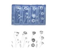 Moldes de accesorios de arte pequeños con diseño de flores, moldes de decoración de uñas para diseños delicados de manicura, molde de silicona para arte de uñas