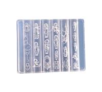 Moldes de accesorios de arte pequeños con forma delicada para diseño de uñas, moldes de decoración para diseños delicados de manicura, plantilla creativa de silicona para arte de uñas