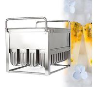 Moldes de acero inoxidable para helado casero, 40 ranuras, duraderos y fáciles de usar, ideales para uso familiar y comercial, 100% seguros y reutilizables
