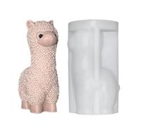 Moldes de alpaca en forma de llama, moldes de silicona para alpacas | Decoración de animales pequeños epoxi, molde de resina, estatua, decoración estética del hogar, molde de silicona antiadherente