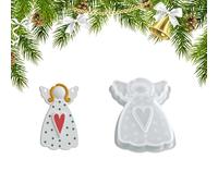 Moldes de ángel para resina, accesorios de fundición de silicona para Navidad, colgantes festivos, moldes para yeso, planificadores de fiestas, profesores de arte, entusiastas de las vacaciones