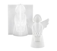 Moldes de ángel para resina, molde de hormigón de silicona | Molde de yeso para decoración de vacaciones, para profesores de arte, entusiastas de las manualidades, eventos temáticos, talleres