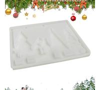 Moldes de árbol de Navidad para resina epoxi - Molde para resina epoxi artesanal | Molde de silicona para árbol de Navidad fácil desmoldeo para cemento yeso artesanos entusiastas artistas decoradores