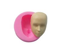 Moldes de arcilla, molde único de arcilla de cara de bebé 3D muñeca chica molde de cara, molde de arcilla de jabón hecho a mano para Fondant Chocolate Gomoso, suministros de decoración de pastel