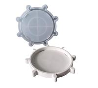 Moldes de bandeja de joyería, moldes de silicona, timón de navegación, molde de placa de resina para portavelas, bandeja de almacenamiento de joyas
