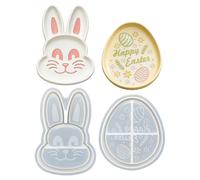 Moldes de bandeja de resina, decoración de yeso de Pascua, molde de bandeja de servir en forma de huevo de conejo, para vacaciones, boda, mesa, habitación, cena en casa