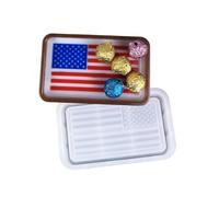 Moldes de bandeja de silicona de grado alimenticio, con forma de banderas nacionales, moldes de bandeja de joyería, textura de silicona para decoración del hogar y manualidades, moldes de placa de