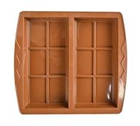 Moldes de barra de chocolate con 2 cavidades antiadherentes, calidad alimentaria - Moldes de chocolate resistentes al calor - Para postres snacks rellenos barras proteicas energéticas