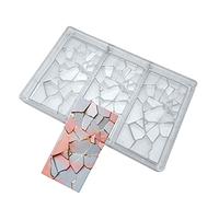 Moldes de barra de chocolate con forma de grieta, de policarbonato, para hacer chocolate