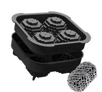 Moldes de bolas de hielo para whisky,silicona de liberación fácil de 4 formas de golf para congelador flexible - gran forma de bola de hielo,para fabricante de cócteles de whisky Tequila Vodka