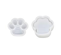 Moldes de caja de resina de pata de gato con tapas, molde de silicona para tarro 3D, molde de caja de almacenamiento de baratijas para fundir, decoración del hogar, kit de moldes de fundición epoxi