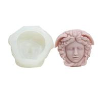 Moldes de cara de mujer, moldes de silicona epoxi de retrato europeo, moldes de resina para escultura de personajes de mitología, moldes de resina para mujer, molde de cara de mujer, hecho a mano con