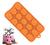 Moldes de caramelos de Halloween - Moldes de silicona con 15 cavidades | Moldes reutilizables para chocolate, de goma, cubitos de hielo, pasteles y derretida | Para hornear Halloween