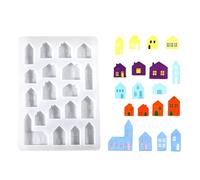 Moldes De Casa Para Arcilla,Molde De 19 Cavidades,Molde De Silicona Para Cera - Para Navidad Aromaterapia Manualidades DIY Arte Decoración Yeso Arcilla Resina Fabricación De Velas