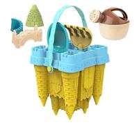 Moldes de castillos de , juguetes de castillos de ,Juguetes de playa de verano | Kit de castillo de para mochila de almacenamiento de malla duradera multiusos creativo para juegos al