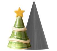 Moldes de cerámica, molde de cono antiadherente reutilizable para suministros de manualidades | Formas de árbol de Navidad Herramientas de alfarero, para fiestas de Navidad, clases de educación en el