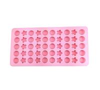 Moldes de chocolate con 50 agujeros, moldes para hornear, fondant, pudín de silicona, estrella y forma redonda, regalo para amantes de la repostería, moldes de silicona para chocolate