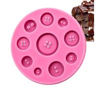 Moldes de chocolate con botones, moldes de silicona para hornear y resina | Funny For Cake Cupcake Fondant Treat Soap Party Christmas Halloween