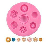 Moldes de chocolate con botones, moldes de silicona para hornear y resina | Funny For Cake Cupcake Fondant Treat Soap Party Christmas Halloween