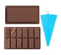 Moldes De Chocolate De 2 Piezas, Equipados Con Manga Pastelera De 1 Pieza, Moldes De Silicona, Moldes Para Hornear, Suministros De Cocina, Reutilizables