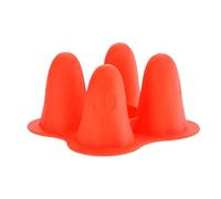 Moldes de chocolate de Halloween, moldes para hornear fantasmas de Halloween, suministros reutilizables, soporte de 4 cavidades para hornear fondant para hacer galletas de hielo para adultos