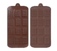 Moldes de chocolate de silicona, 2 unidades, grado alimenticio, antiadherente, proteína y barras energéticas