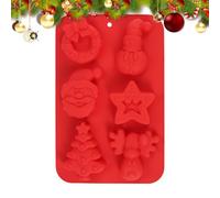 Moldes De Chocolate Navideños,Molde de Liberación Fácil Antiadherente - Moldes De Caramelo Para Navidad, Jabón, Caramelo, Hielo, Galletas, Manualidades De Alimentos, Fondant Y