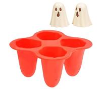 Moldes de chocolate para Halloween, molde de silicona fantasma de Halloween, 3,94 x 3,94 x 3,54 pulgadas, soporte para fondant reutilizable, caja fuerte, cera de caramelo o galleta de hielo