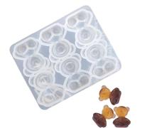 Moldes de Chocolate Silicona,Moldes de caramelos de goma | Mini bandejas de cubitos de hielo antiadherentes resistentes a desgarros con forma de cítricos de oso de botella de cola, moldes de chocolate