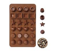 Moldes De Chocolate,Suministros De Repostería De 24 Cavidades,Formas para Hornear Domésticas - Para Reposteros Caseros, Amantes De Postres, Decoración De Pasteles, Principiantes En Cocina Y Dulces