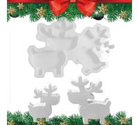 Moldes de ciervo de resina epoxi, molde de ciervo de Navidad para resina, moldes de alce de Navidad de silicona, moldes de reno para decoración moderna de Navidad
