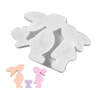 Moldes de conejo de Pascua, molde de resina de conejo de Pascua,Love Design Resin Casting Molde de San Valentín | Moldes para hacer velas románticas, suministros de artesanía para yeso y l